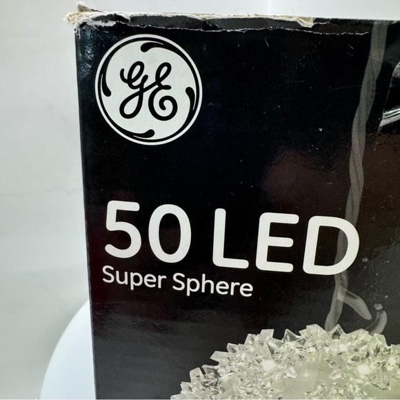 GE 5.5” Hanging Super Sphere Light Display with Twinkling Warm White LED Lights - Picture 10 of 10